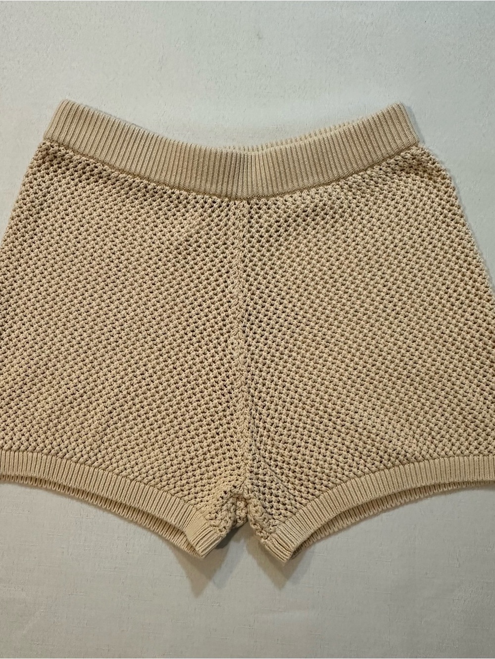 Good Alma Beige Knit Lounge Shorts Size M